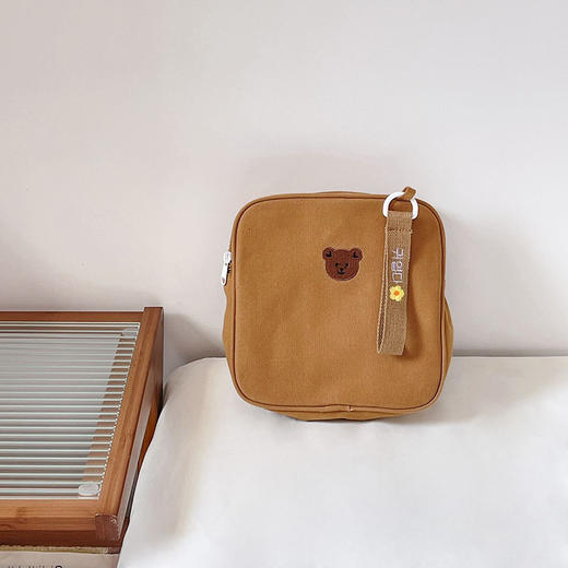 【幼儿园可爱小熊书包】简约日系大容量双肩包，3-6岁男女童帆布小背包li  商品图7