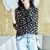 2023秋装新款衬衫女长袖宽松雪纺衫印花女士衬衣A2711 商品缩略图0