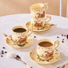 友来福咖啡杯套装欧式红茶杯陶瓷下午茶杯子杯具六杯碟带架乔迁礼物 商品缩略图5