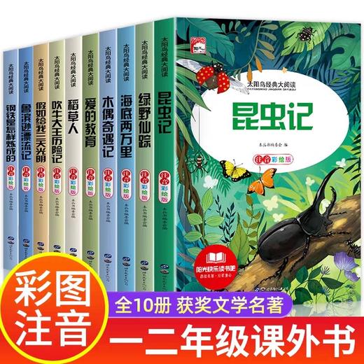 昆虫记稻草人爱的教育等彩图注音版 小学生一二三年级阅读课外书 图画书全10册 小学生阅读的课外书带拼音青少年阅读书目名著正版 商品图0