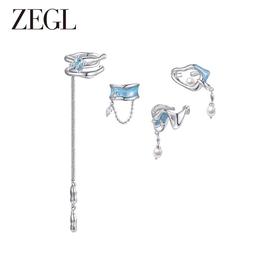 【zegl耳妆盘】设计师海洋印迹系列耳夹女无耳洞耳骨夹耳环耳饰品