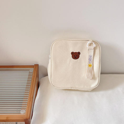 【幼儿园可爱小熊书包】简约日系大容量双肩包，3-6岁男女童帆布小背包li  商品图6