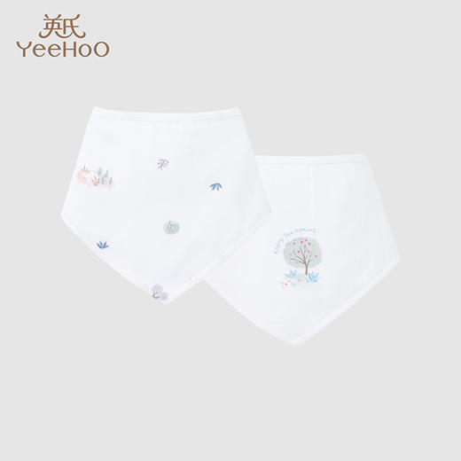 英氏婴幼儿毛巾三角巾宝宝纯棉抗菌围巾2023秋季新品YMJCJ0P168A 商品图0