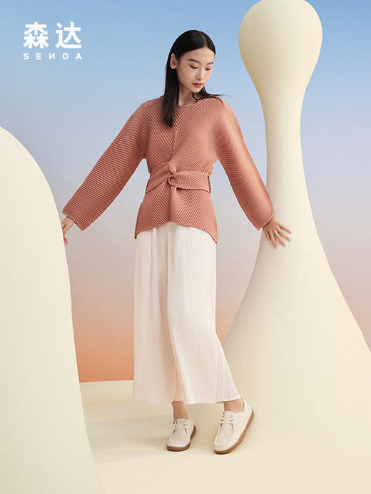 【Senda森达】 A3F丨情侣同款袋鼠鞋学院风单鞋可可鞋4CFE2AM3 商品图0