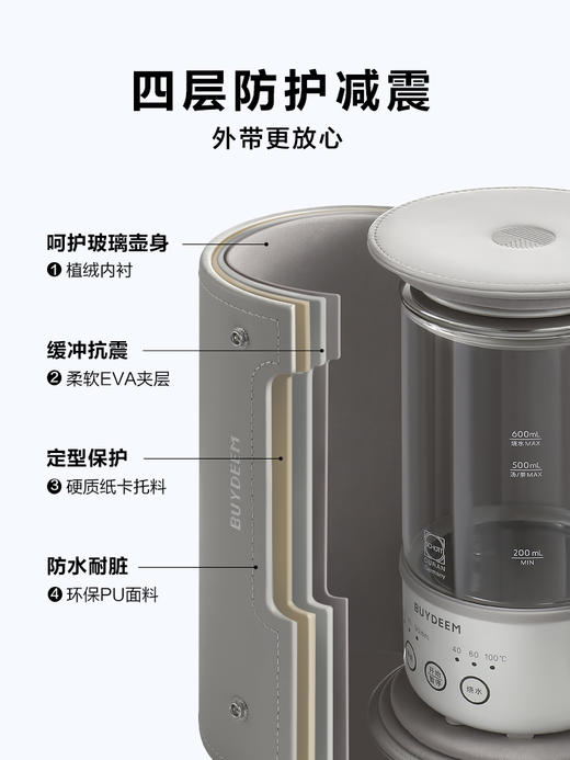 【专柜-北鼎】养生壶配件旅行包A210 适配养生壶K31F/K32 旅行出差收纳保护 商品图3
