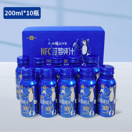 沃田蓝 NFC蓝莓纯汁 200ml*10瓶/箱 商品图0