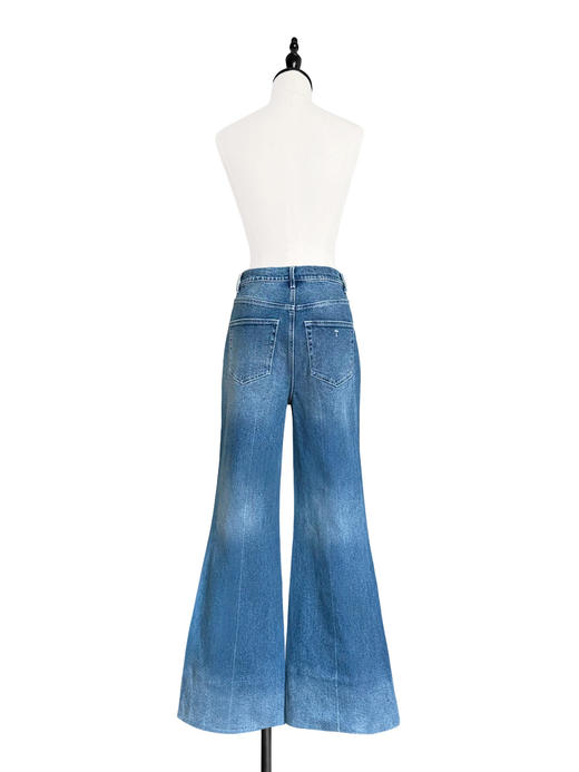 TYNVIE 水磨复古款修身喇叭牛仔裤 商品图6