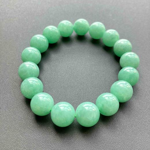 糯冰种苹果绿翡翠珠串手钏 商品图3