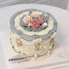 韩式裱花送女生女士蛋糕-低糖处理无添加