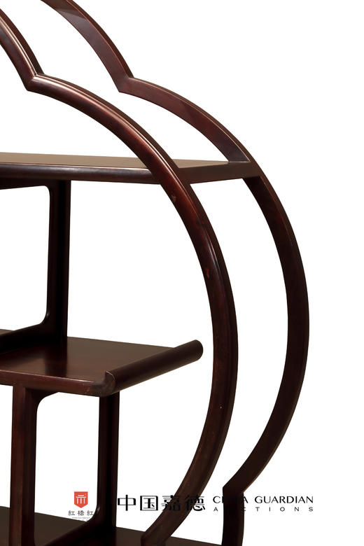 红桥红  家具严选  赞比亚紫檀（血檀）  【花开富贵博古架】 商品图2