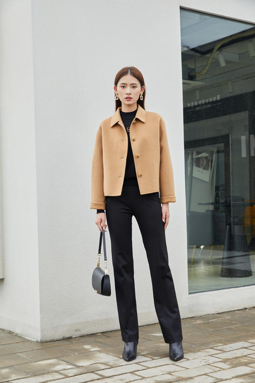 【年货节】奇威 小个子短外套毛呢大衣A4312074 商品图7