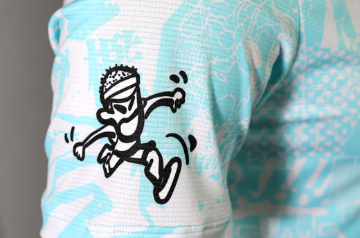 严素跑步TEE，大步槛过，短袖T恤 男/女款 速干快干 严素态度 商品图11