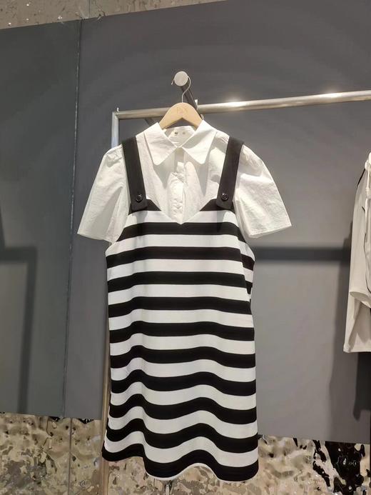 P&X设计师女装 套装连衣裙 823214368 黑白条 商品图0