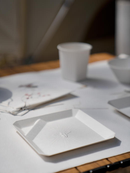 稀奇艺术+戴昆《轻宴》艺术家设计高端露营聚餐一次性餐具艺术品 商品图3