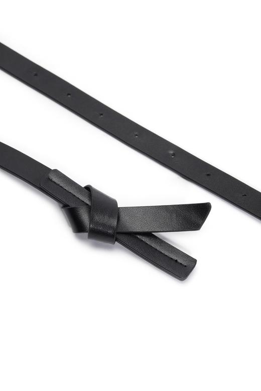 SUMMER & SAGE 黑色绕结真皮腰带 7162 商品图2