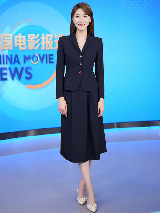 秋季新款卡其色西服套装女时尚职业套裙高级感休闲西装外套长袖 商品图3