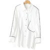 港风女装2023秋装新款 白衬衫女长袖中长款大码女士衬衣 商品缩略图4