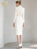 高端时尚连衣裙长袖主持人收腰显瘦西装裙春秋款气质职业装 商品缩略图4