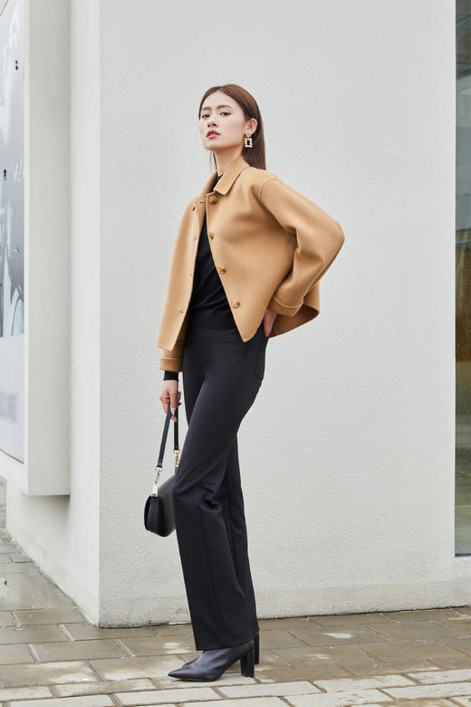 【年货节】奇威 小个子短外套毛呢大衣A4312074 商品图4