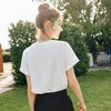 OLrain欧芮儿法式米白色短袖T恤女夏季2023新款时尚印花休闲上衣 商品缩略图3