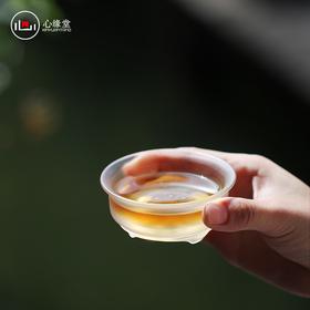 心缘堂 直腹杯 琉璃三足茶杯宝相花品茗杯功夫茶具茶杯茶器好友礼物