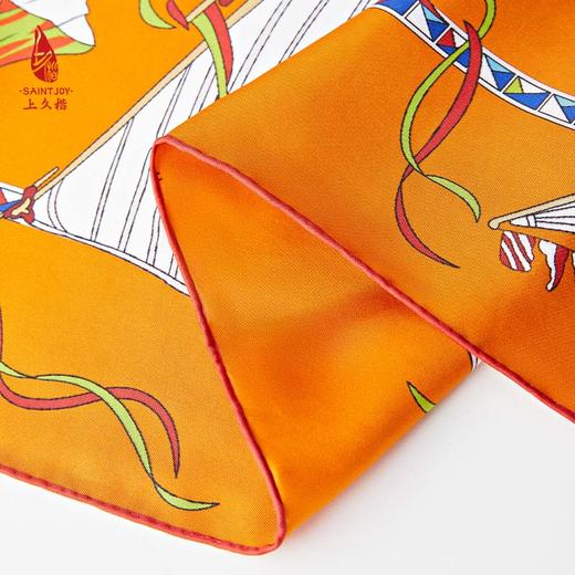 SAINTJOY/上久楷真丝方巾 双面印花真丝方巾  远航  FJS23025 商品图9