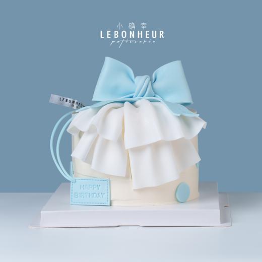 蓝色蝴蝶结裙摆 · 奶油霜蛋糕 商品图0