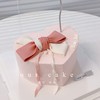 心形蝴蝶结女生蛋糕-低糖处理无添加 商品缩略图0