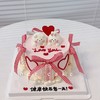 蝴蝶结丝带立体小动物女生蛋糕（小动物可换）-低糖处理无添加 商品缩略图1
