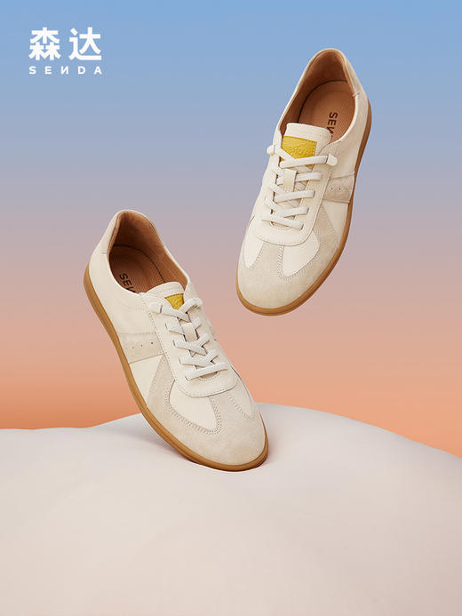 【Senda森达】 A3F丨德训鞋休闲小白鞋可可鞋4WG27CM3 商品图0