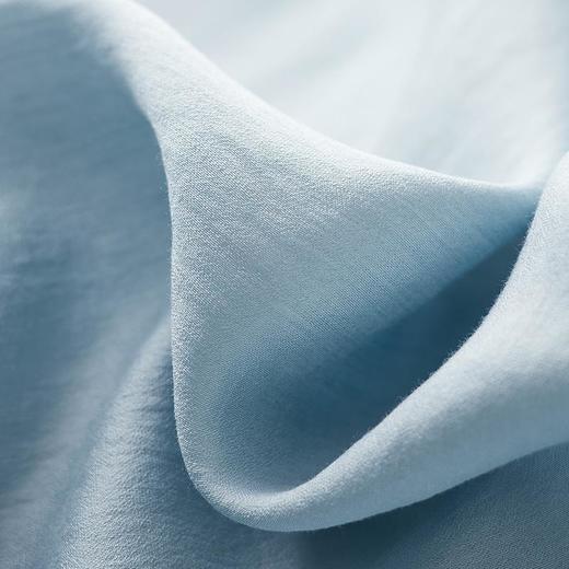 港风2023秋装新款雪纺衫衬衫女长袖简约蓝女士衬衣2207 商品图3