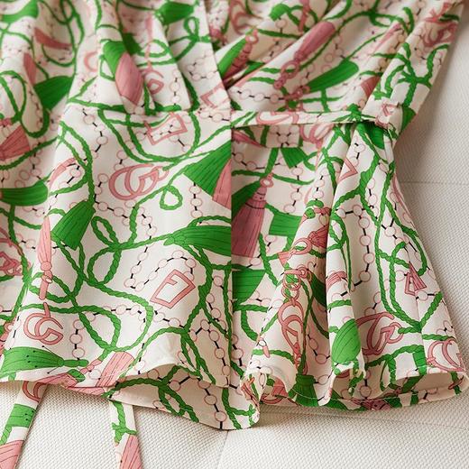 2023夏季新款雪纺衫七分袖衬衫女宽松大码T恤印花A2378 商品图3