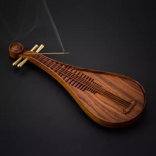 精工酸枝木实木质线香炉礼盒套组琵琶古琴线香插熏香薰炉沉香礼品 商品图1