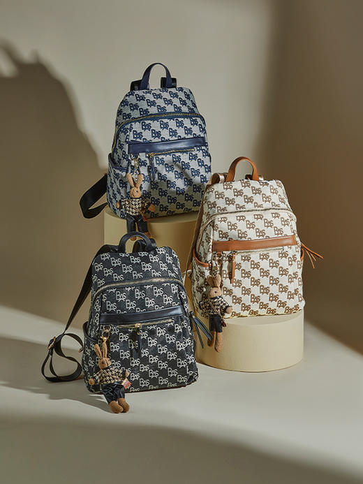 【BASTO百思图】B3F丨时尚老花大容量背包双肩包女X2669CX2 商品图1