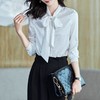 2023秋装新款衬衫女长袖宽松雪纺衫系带女士衬衣A2710 商品缩略图3