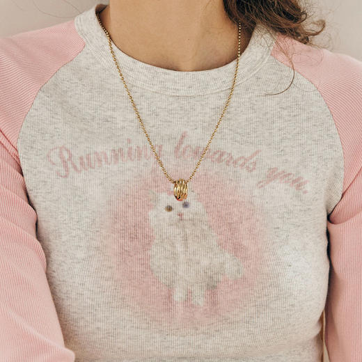 OLrain欧芮儿法式长袖T恤女春季2023年新款修身撞色内搭打底上衣 商品图1