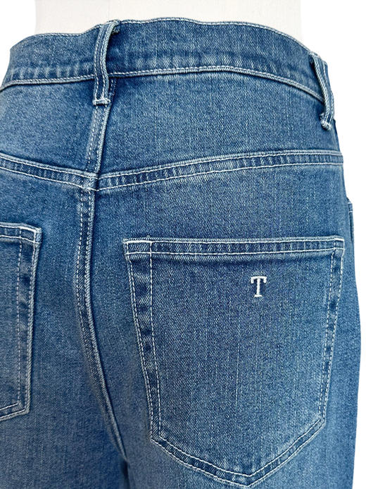 TYNVIE 水磨复古款修身喇叭牛仔裤 商品图9