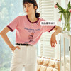 OLrain欧芮儿法式粉色短袖T恤女夏季2023年新款宽松印花百搭上衣 商品缩略图0