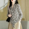 港风2023秋装新款雪纺印花衬衫女长袖系带女士衬衣2110 商品缩略图2