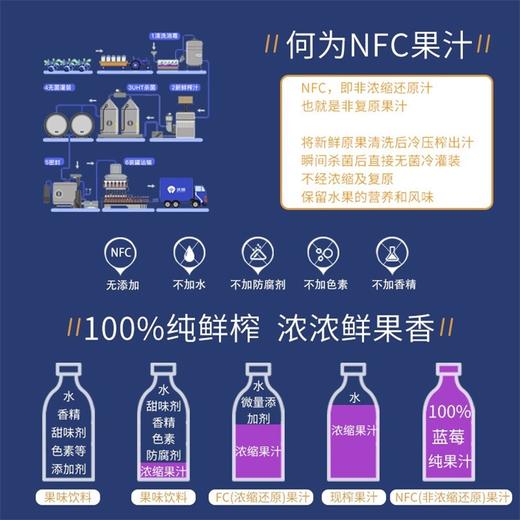 沃田蓝 有机蓝莓纯汁 250ml*12瓶/箱 商品图4