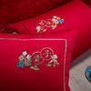 【品牌直发】加倍生活 100支长绒棉婚庆四件套/六件套 龙凤百子/锦绣佳缘/春色满园/家和人兴/幸福婚约-金/红/锦绣牡丹 商品缩略图9