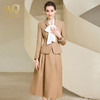 秋季高端时尚气质卡其色职业西装半身裙套装洋气宴会西服外套 商品缩略图1