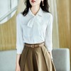 2023秋装新款衬衫女长袖宽松雪纺衫白色女士衬衣A1651 商品缩略图1