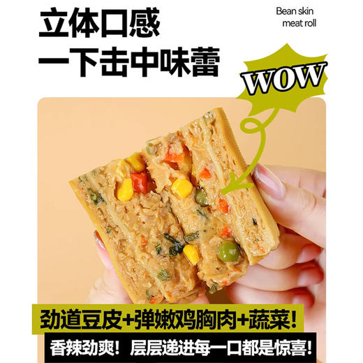 【99-50 199-100】昔日印象豆皮肉卷50g鸡胸肉卷肠高蛋白即食低肉脂代餐减零食轻食品昔日印象 商品图3