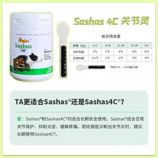 萨沙 Sashas 关节灵 猫狗通用 软骨素 关节保健 多种规格 商品图2