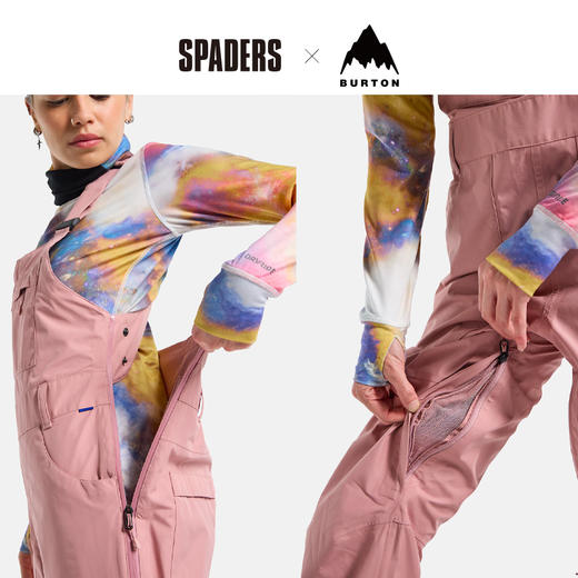 23/26BURTON雪服W GORE AVALON BIB POWDER BLUSH 商品图2