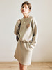 OLrain欧芮儿法式浅咖色时尚套装女早秋2022新款卫衣半身裙两件套 商品缩略图0