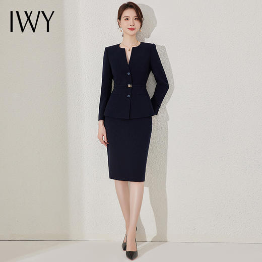 IWY/高级感西装套裙女秋季新款时尚职业装气质女神范新中式套装23CS365 商品图4