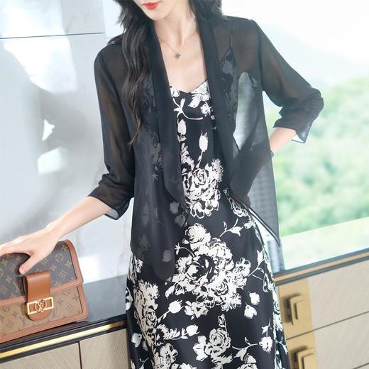 2023夏季新款雪纺衫大码防晒衣空调衫披肩外套沙滩服1781 商品图2
