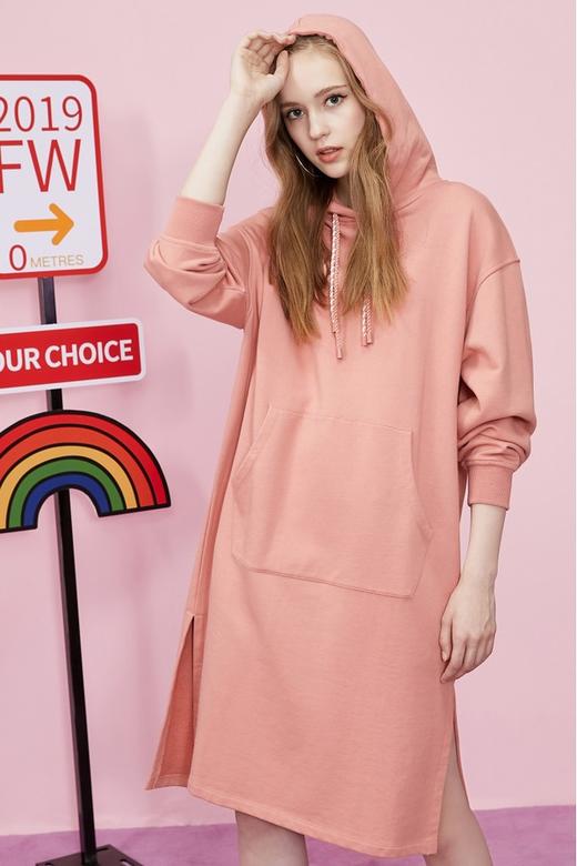 VERO MODA 珊瑚橘宽松卫衣连衣裙 9303 商品图2